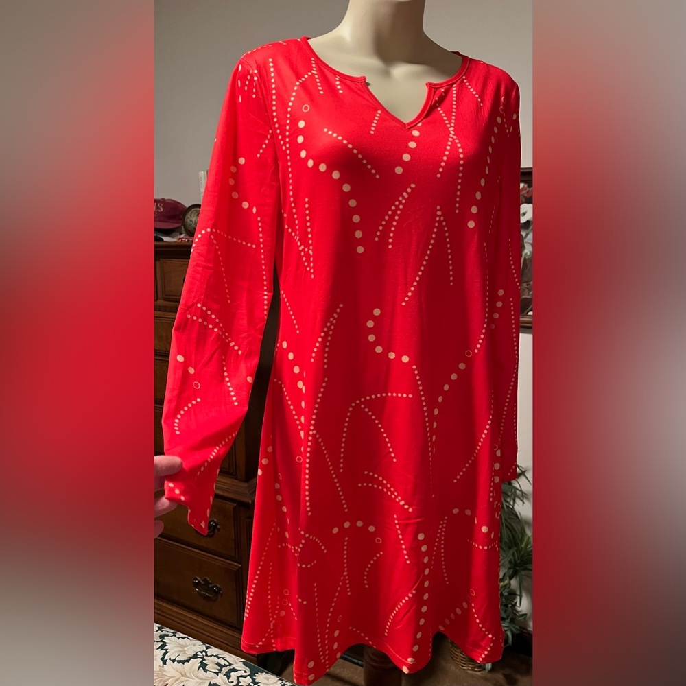 New WOT, Red, Super Soft Long Sleeve Dress.